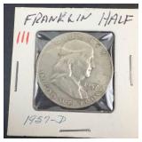 1957-D Franklin Half Dollar