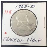 1963-D Franklin Half Dollar