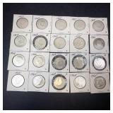 20 (1 roll equivalent)  40% Kennedy Half Dollars, mixed dates  2.96 oz silver