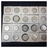 20 (1 roll equivalent)  40% Kennedy Half Dollars, mixed dates  2.96 oz silver