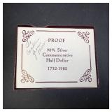 1982 90% silver Washington Commemorative half dollar  Proff