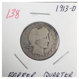 1913-D Barber Quarter