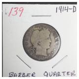 1914-D Barber Quarter