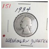 1934 Washington Quarter