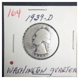 1939-D Washington Quarter