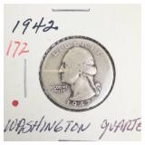 1942 Washington Quarter