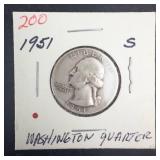 1951-S Washington Quarter