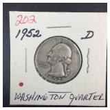 1952-D Washington Quarter