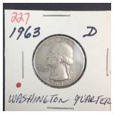 1963-D Washington Quarter