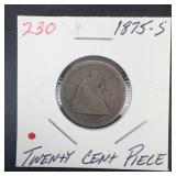 1875-S Seated Liberty Twenty Cent Piece