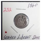 1860 Seated Liberty Dime
