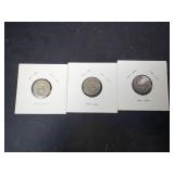 3 Barber Dimes: 1907-D, 1910, 1915