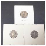1920, 1920-D, 1923 Mercury Dimes