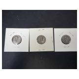 1925, 1926, 1927 Mercury Dimes