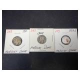 1929, 1929-S, 1930 Mercury Dimes