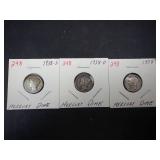 1938 P,D,S Mercury Dimes