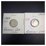 1959,1959-D Roosevelt Dimes