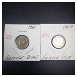 1960, 1960-D Roosevelt Dimes