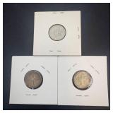 1961, 1961-D, 1962 Roosevelt Dimes