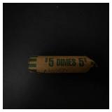 1 roll of 50 mixed date Roosevelt Dimes  3.6 oz Silver
