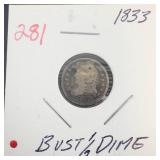 1833 Bust Half Dime