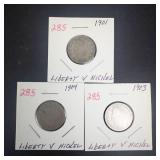 1901, 1903, 1904 Liberty V Nickels