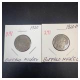 1920, 1920-D Buffalo Nickels