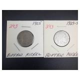 1925, 1925-S Buffalo Nickels