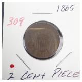 1865 2 Cent Piece