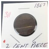 1867 2 Cent Piece
