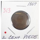 1869 2 Cent Piece