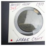 1839 Large Cent, Booby Head