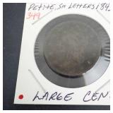 1843 Large Cent, petite, sm letters