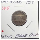 1858 Flying Eagle Cent, sm letters
