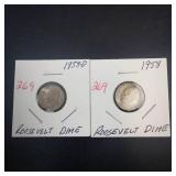 1958, 1958-D Roosevelt Dimes