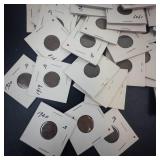 assortment of 69 wheat cents 1909 thru 1940