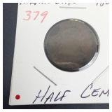 1808 Half Cent, normal date