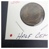 1828 Half Cent, 12 stars