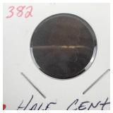 1828 Half Cent, 13 stars