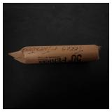 1 roll of 50 wheat cents teens thru twenties