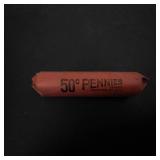 1 roll of 50 wheat cents teens thru twenties
