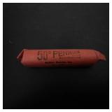 1 roll of 50 wheat cents teens thru twenties