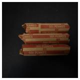 3 rolls of 50 each 1943 mixed mint marks steel wheat cents