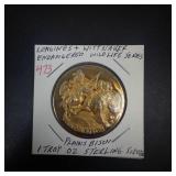 Longines & Wittnauer Wildlife Series gold plated 1 oz sterling , Plains Bison
