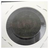 1812 Large Cent, counterstamped