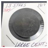1817 Large Cent, 13 stars