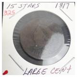 1817 Large Cent, 15 stars