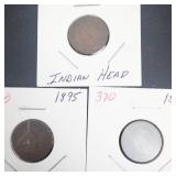 1894, 1895, 1896 Indian Head Cents