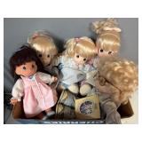 Five Vintage Precious Moments Dolls Including Missy, Mommy I Love You and Philip