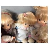 Five Vintage Precious Moments Dolls Including Missy, Mommy I Love You and Philip